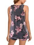 Floral Sleeveless Tank and Shorts Loungewear Set
