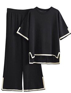 Famulily Women's Knit Loungewear Set - Black