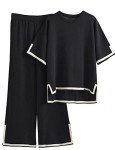 Famulily Women's Knit Loungewear Set - Black