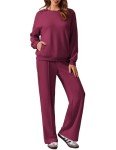 Hot Pink Women's 2-Piece Sweat Suit Set