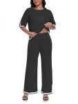 Famulily Women's Knit Loungewear Set - Black