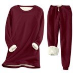 Cozy Red Women's Two-Piece Tracksuit Set