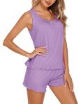 Ekouaer Women's Summer Sleeveless Pajama Set