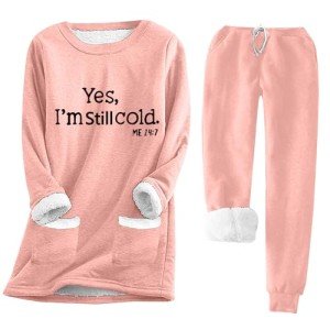 Cozy Women's Fleece Pajamas Set - 2 Piece