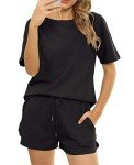 Cozy Women's Black Short Sleeve Pajama Set