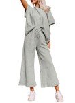 SHEWIN Grey 2-Piece Casual Lounge Set for Women
