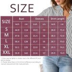 AISEW Womens Button Down Shirts Striped Classic Long Sleeve Collared Office Work Blouses Tops with Pocket (Yellow, 7002L)