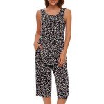 Women's Summer 2-Piece Capri Loungewear Set