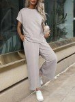 SHEWIN Grey 2-Piece Casual Lounge Set for Women