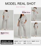 SHEWIN Grey 2-Piece Casual Lounge Set for Women