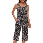 Women's Summer 2-Piece Capri Loungewear Set