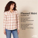 Amazon Essentials Women's Long-Sleeve Classic-Fit Lightweight Plaid Flannel Shirt Shirt, -red buffalo check, X-Large