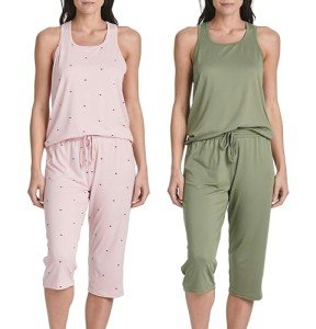 Women’s Pajama Set: Tank & Capri Pants