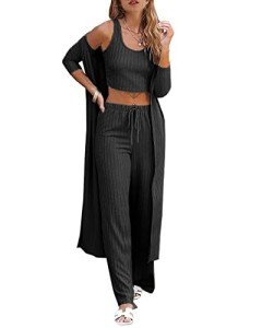 Fessceruna Women's 3 Piece Lounge Set - Black