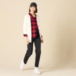 Amazon Essentials Women's Long-Sleeve Classic-Fit Lightweight Plaid Flannel Shirt Shirt, -red buffalo check, X-Large