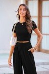 Summer Knit 2-Piece Women's Outfit Set - Black