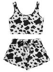 Adorable Women's 2-Piece Cow Pajama Set