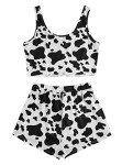 Adorable Women's 2-Piece Cow Pajama Set
