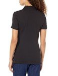 Amazon Essentials Women's Short-Sleeve Polo, Black, XL