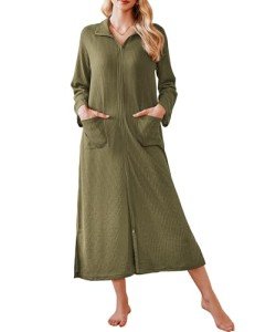 Ekouaer Lightweight Waffle Robe with Pockets