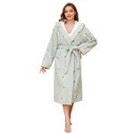 Cozy Hooded Fleece Bathrobe for Women