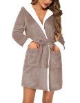 Cozy Women's Plush Fleece Kimono Robe