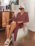 Lightweight Long Waffle Robe for Women