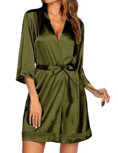 Ekouaer Satin Kimono Bathrobes for Women
