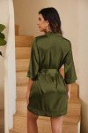 Ekouaer Satin Kimono Bathrobes for Women