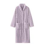 Cute Twist Button Robe - Soft and Cozy