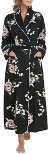 Lavenderi Women's Comfortable Cotton Long Kimono Robe