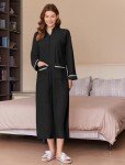 Ekouaer Women’s Fleece Zipper Robe with Pockets