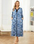 Bloggerlove Women's Long Zip-Up Paisley House Dress