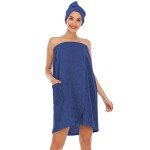 Lightweight Knee-Length Women's Bath Robe Set