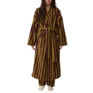 Purple Oversized Fuzzy Fleece Kimono Robe for Women