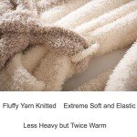 Cozy Knit Stretchy Long Robe for Women - Cream