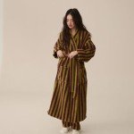 Purple Oversized Fuzzy Fleece Kimono Robe for Women