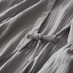 Elegant Gray Cotton Kimono Robe for Women