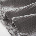 Elegant Gray Cotton Kimono Robe for Women