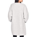 Light Grey Luxury Borg Bathrobe for Women