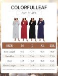 ColorfulLeaf Women's Long Sleeve Hooded Fleece Robe