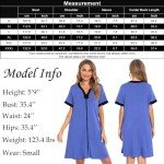 Lavender Short Sleeve Zipper Front House Coat