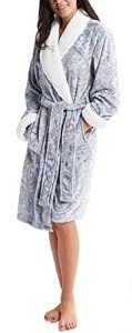 Plush Belted Kimono Robe for Women