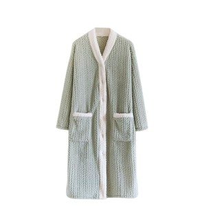 Cozy Fuzzy Winter Robe for Women with Pockets