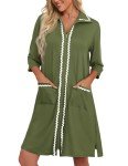 Women's Lightweight Zipper Robe - Soft Housecoat
