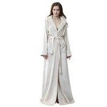 Cozy Beige Flannel Robe for Women