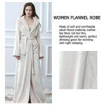 Cozy Beige Flannel Robe for Women