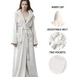 Cozy Beige Flannel Robe for Women