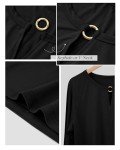 RIROW Long Sleeve Shirt Women Keyhole Womens Tops V Neck Summer Casual Loose Fit Business Shirt 2024 New