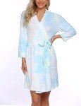 Lightweight Tie Dye Kimono Robe for Women